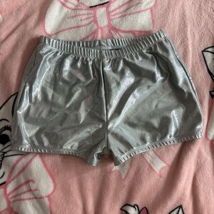 cheer shorts metallic